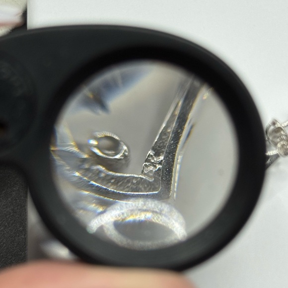 Victorian 14k white gold diamond earrings - Picture 6 of 7